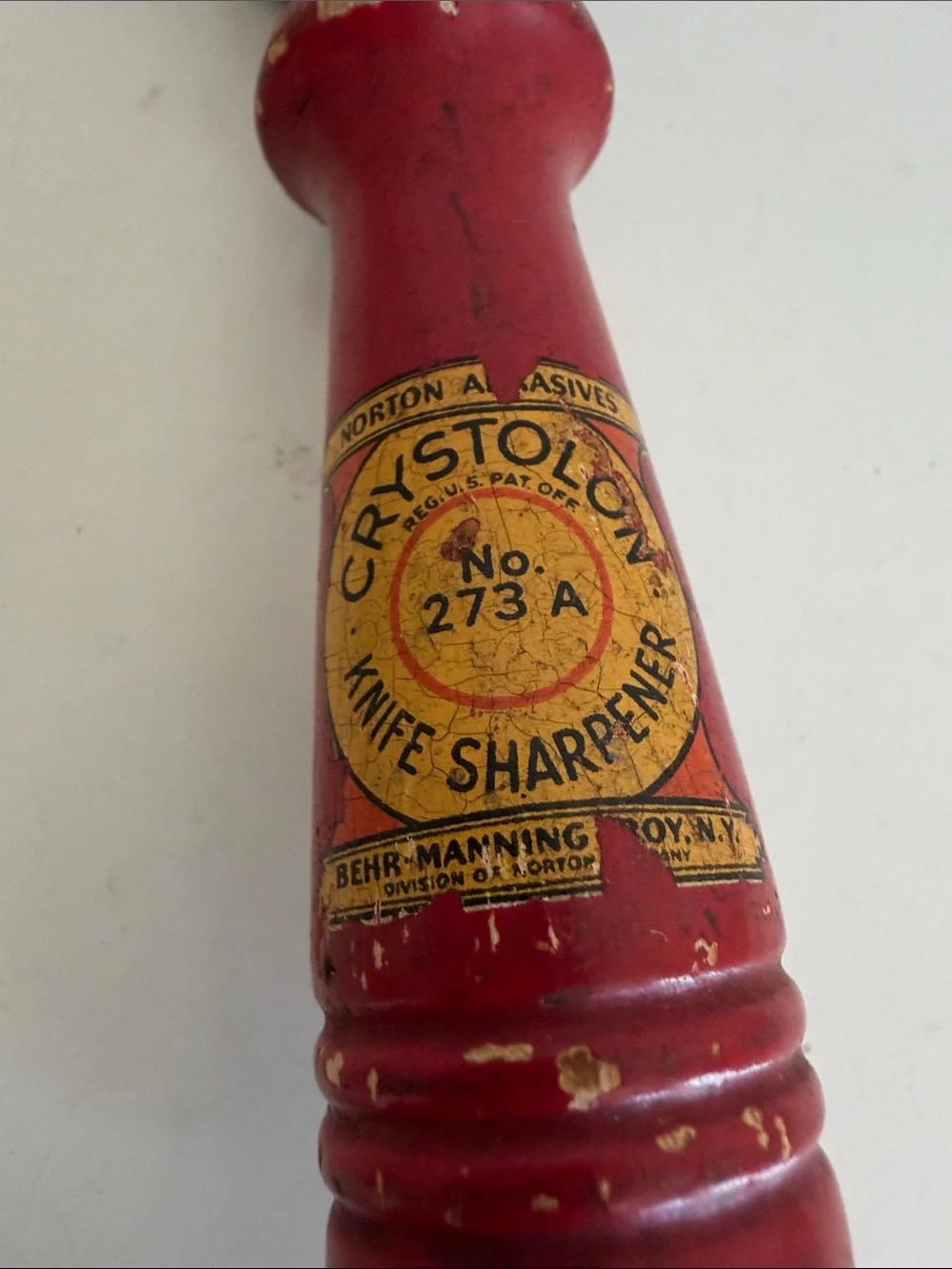 Vintage Handheld Crystolon Sharpening Tool